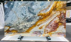 Carreaux de dalle de quartzite Van Gogh brésilien <span class=keywords><strong>bleu</strong></span> doré de luxe New Blue <span class=keywords><strong>Louise</strong></span> comptoir de granit personnalisé îlot de cuisine Tops Vila - Product Image 3