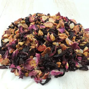 High quality Dry fruits blended beauty detox tea Sweet rose apple hibiscus flavor tea Wholesale price