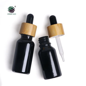 ขวดแก้วใส่น้ำมันหอมระเหยเซรั่มน้ำมันหอมระเหยสีดำสดใสขนาด10มล. 15มล. 20มล. 30มล. 50มล. 100มล. - Product Image 2