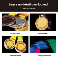 Médailles personnalisées en or et argent pour fabricants – Marathon, course à pied 5K/10K, cyclisme, athlétisme, karaté, sports – Médailles en métal