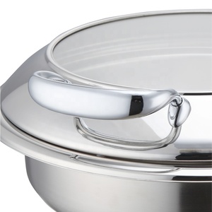 Sunnex Vienna phạm vi chafing món ăn Vòng 36cm 6.8L SS304 với sưởi ấm cảm ứng thực phẩm ấm hơn cho khách sạn tự chọn phục vụ - Product Image 2