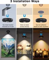 Lampe LED à lentille Puck rechargeable avec batterie 1000 mAh, télécommande tactile, design contemporain, intensité réglable, pour salon