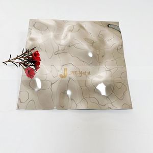 EX106 Decor Panel <b>Mirror</b> Water Ripple Stainless Steel 201 304 Ceiling <b>Sheet</b> Gold Silver Black Surface for Wall Decorative - Product Image 3