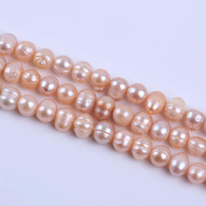 Perlas de Agua Dulce Naturales de Color Rosa Morado de 8-9 mm, Hilo Elíptico, Fabricante de Joyería DIY, Perlas Sueltas Directas de Fábrica para Usted - Product Image 3