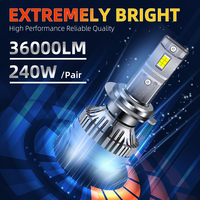 Ampoule LED pour voiture Popnow P17 240W haute puissance H7 H11 9005 9006, phares LED pour système d'éclairage automobile