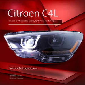 Faros Delanteros Modificados para Automóvil, Lámpara Delantera LED, Luces de Circulación Diurna para <span class=keywords><strong>Citroen</strong></span> C4L 2013-2016 - Product Image 3