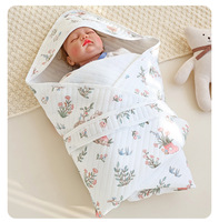 Manta Envolvente con Capucha para Bebé Recién Nacido, Tejida, Cálida, Estampada, para Todas las Estaciones, con Gorro, Cubierta Suave, Hecha a Medida en Fábrica, 100%