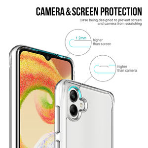 Funda Protectora Transparente para Teléfono Móvil Samsung Galaxy A04, Carcasa Rígida de PC con Parachoques de TPU Resistente a Golpes - Product Image 3