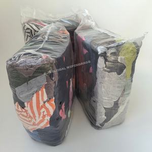 Potentes trapos de punto de algodón reciclado de colores, paquete a granel de 100 unidades, trapos de algodón para limpieza, trapos de camiseta de colores - Product Image 1