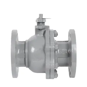 ANSI150 DN100 PN16 4 Inch WCB Double Flange Type 2 Way 2pcs Flange Ball Valve With Manual Operate