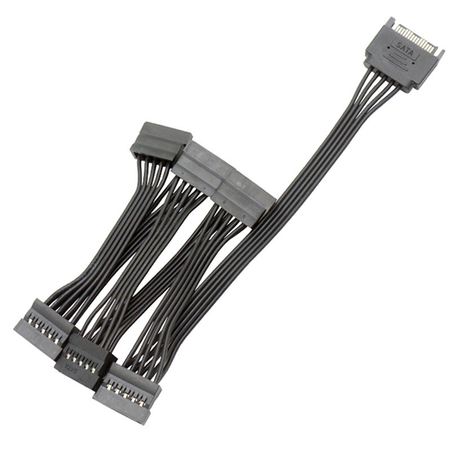 SATA 15Pin Hard Drive Power Interface Extension Cable, 1-to-3/4/5/6 SATA Hard Drive Power Splitter Cable