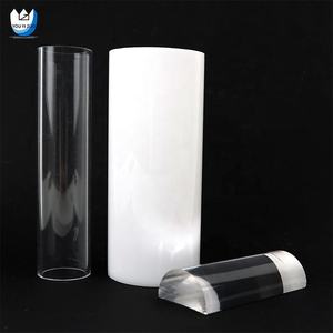 Youyizuo fábrica venta al por mayor color <span class=keywords><strong>transparente</strong></span> <span class=keywords><strong>PVC</strong></span> medio redondo esmerilado acrílico <span class=keywords><strong>tubo</strong></span> - Product Image 2