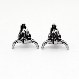 Pendientes de acero inoxidable con cabeza de toro de Yunnique, joyería de moda para fiestas - Product Image 2