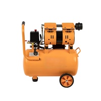 Compresseur d'air portable mini à double cylindre, sans huile, à faible bruit, alimenté en courant alternatif, avec moteur à roulement de haute qualité