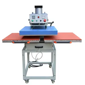 Máquina de prensado en caliente neumática para impresión de camisetas, textil plano de gran formato de alta calidad