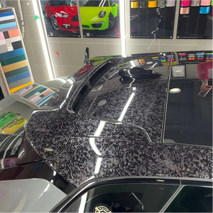 Película para Ventanas <span class=keywords><strong>de</strong></span> Auto, PVC <span class=keywords><strong>de</strong></span> Alta Calidad, <span class=keywords><strong>Fibra</strong></span> <span class=keywords><strong>de</strong></span> <span class=keywords><strong>Carbono</strong></span> 3D Forjada, Rojo Brillante, Autoadhesiva, Sin Burbujas, 7Mil, 1.52*15m - Product Image 3