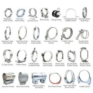 Factory Price Stainless Steel Hose German Type American Type Clamp Double Wire Tube Hose Clip