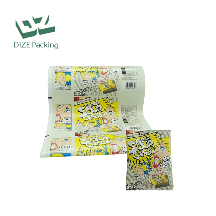 Plastic Voedselfilm Fabriek Op Maat Bedrukt Plastic Roll Stock Sachet Verpakkingsfolie Voor Snack/Chips
