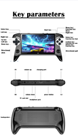 Console de jeu portable rétro X9, écran de 5,5 pouces, prend en charge la vidéo, la musique et les livres électroniques, lecteur de jeux vidéo portable classique, cadeau idéal pour les enfants