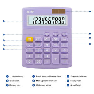 Calculadora Portátil de Goma de 12 Dígitos de Alta Calidad con Función <span class=keywords><strong>Normal</strong></span> de Fábrica, Pantalla LCD Grande y Doble Alimentación para Finanzas - Product Image 3