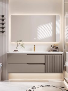 Oak painted slate hot-bent integrated basin bathroom cabinet bathroom washbasin washbasin basin combination - Product Image 4
