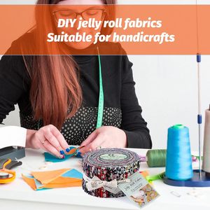 Bandes de tissu brocart <span class=keywords><strong>Jelly</strong></span> <span class=keywords><strong>Roll</strong></span> pour garçons, poids lourd, pour la couture, l'artisanat, la décoration intérieure et le <span class=keywords><strong>patchwork</strong></span> - Motifs floraux résistants à l'abrasion - Product Image 4