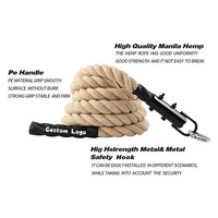 Cuerda de Escalada Portátil de Yute de 38mm 50mm, Cuerda Elástica para Entrenamiento Deportivo, Campamento, Fitness y Ejercicio