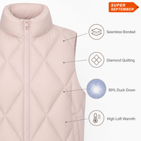 Gilet coupe-vent léger bicolore personnalisé OEM, épais et chaud, avec col roulé matelassé ondulé, en microfibre.