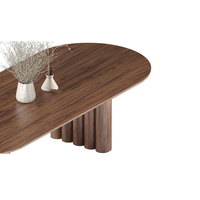 Ensemble de table à manger de style rétro nordique, en noyer, meubles de cuisine modernes pour restaurant, table à dîner de luxe assemblée