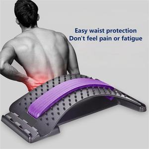 Alat pemijat tulang belakang Lumbar portabel, peralatan kebugaran dalam ruangan penyangga leher tubuh traksi peregangan untuk pinggang - Product Image 2