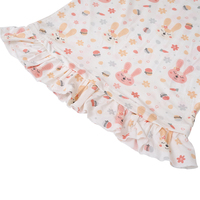 Nouveautés Mode de haute qualité Offre Spéciale douane d'usine Robes confortables pour bébés filles en bambou et spandex à manches courtes