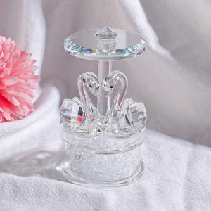Pha Lê Thiên Nga Một Cặp Ngọt Ngào Quà Tặng Lấp Lánh Thủy Tinh Tượng Bộ Sưu Tập Trung Tâm Trang Trí - Product Image 4