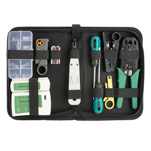 Kit d'outils réseau 12 pièces en acier au carbone pour la réparation et l'installation de réseaux domestiques, connecteurs RJ45, outil de pose par perforation - Product Image 1