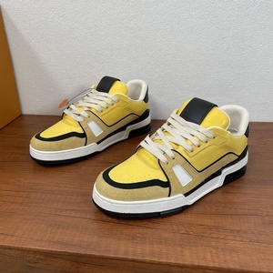Luxurious Retro Fashion High Quality Men's Shoes Genuine Leather Yellow Color Women's Shoes With Mesh Lining Walking Shoes - Product Image 2