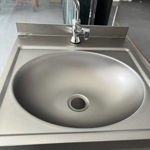 VICTORY COCINA Lavabo de pared de acero inoxidable pulido resistente Dos lavabos Fregadero de cocina para hoteles Restaurantes Lab CN SHN - Product Image 3