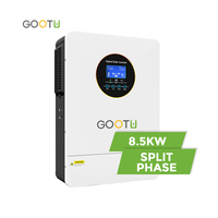 Convertisseur solaire hybride monophasé GOOTU 8,5 kW 120 V 240 V MPPT 13200 W pour stockage d'énergie domestique