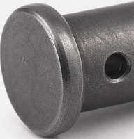 Pin Clevis Kepala Datar Berbahan Baja ASTM Grade 8.8 dengan Lapisan Oksida Hitam, Dilengkapi Lubang, Panjang Sesuai Pesanan, Grosir Pabrik OEM