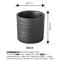 Pot de Plante Carré Intérieur/Extérieur AI avec Accents Peints Uniques Gris et Blanc, Pots en Ciment de 5,5 Pouces pour Toutes les Plantes d'Intérieur