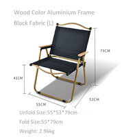 Chaise de plage pliante Kermit 2023 au design moderne, avec finition imitation bois, cadre en aluminium léger, pour extérieur, salle de sport, école, chambre, atelier