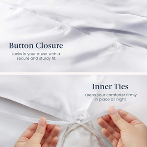 Parure de Lit 100 % Coton 300 TC avec Broderie 60S et Taies d'Oreiller - Product Image 4