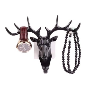 <strong>Wall</strong> Decorative Resin Deer Head Antlers Single <strong>Wall</strong> <strong>Hook</strong> Hanging <strong>Key</strong> <strong>Hook</strong> - Product Image 1
