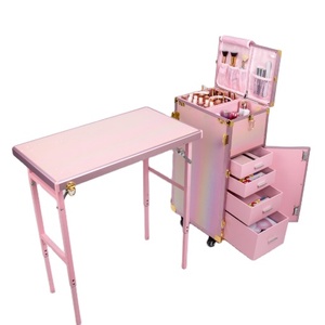 KONCAI <span class=keywords><strong>Table</strong></span> holographique pour les ongles en PU <span class=keywords><strong>Table</strong></span> de <span class=keywords><strong>manucure</strong></span> pour salon de beauté <span class=keywords><strong>Table</strong></span> de <span class=keywords><strong>manucure</strong></span> de luxe avec <span class=keywords><strong>table</strong></span> pliée séparément - Product Image 2