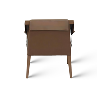 Fauteuil lounge moderne en bois de chêne massif rembourré pour hall d'hôtel et salon
