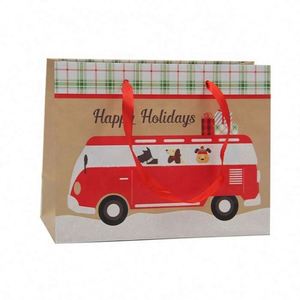 Bolsa de Papel Kraft Marrón Impresa Personalizada al por Mayor, Solución Económica para Compras - Product Image 1