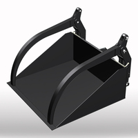 Godet d'excavatrice en gros, godet de terrassement pour chariot élévateur, équipement de déchargement monté sur fourche, godet d'attache pour chariot élévateur