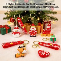 Porte-clés Poupée de Noël en Silicone Souple Moulé par Coulée, Style Européen et Américain, Idéal pour Sac, Tendance, Importation Chine