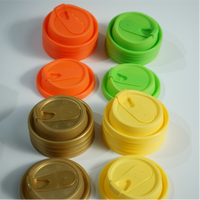 Vasos Desechables de Plástico PP de 90 mm de Calibre, Aptos para Alimentos, Coloridos, Antiderrames, con Tapas Compatibles y Cierres para Botellas, Venta al Por Mayor