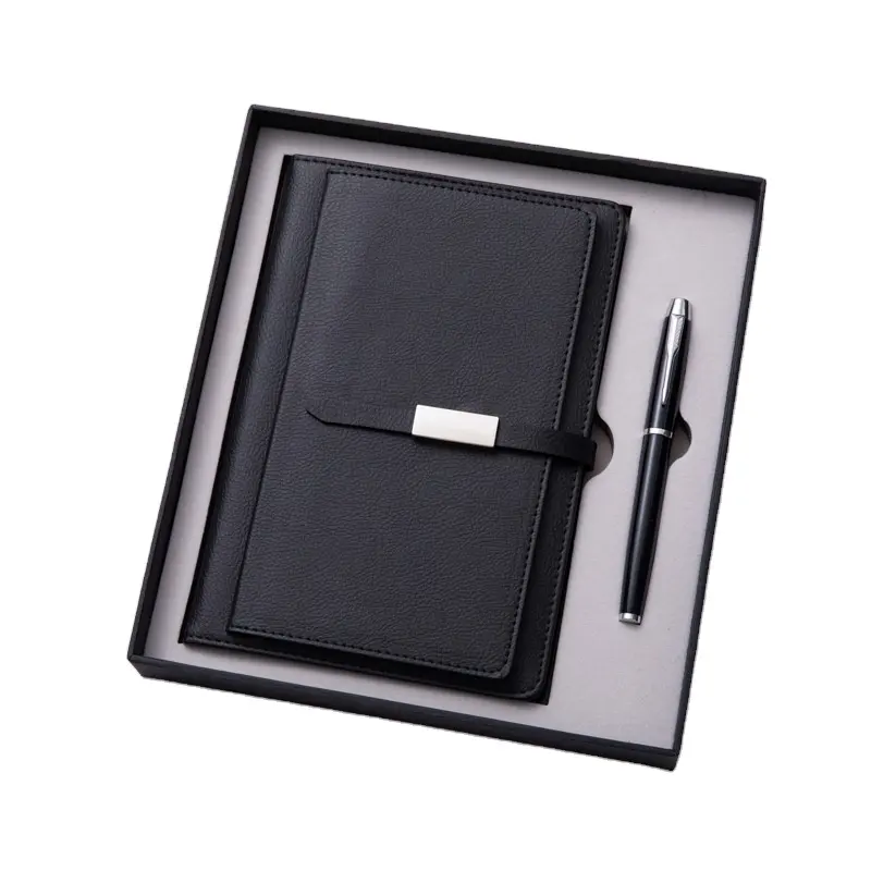 Conjunto de canetas para caderno de negócios 2 em 1 com logotipo personalizado para presente
