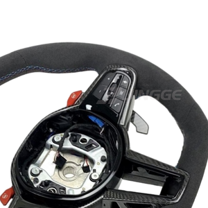 Volante de Coche de Cuero y Alcántara para <span class=keywords><strong>BMW</strong></span> M3 M5 G80 M4 G82 G01 X4 G02 X5 G05 X6 G06 G11 G12 G20 G30 Z4 G29 M340i F30 E90 - Product Image 4
