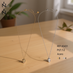 Collier Pendentif Zieta Or Argent Acier 45431 Minimaliste Lettre Breloque Cristal Strass Usage Quotidien Unisexe Bijoux Fins - Product Image 5